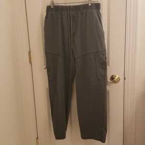 Grey elastic waistband pants and draw string